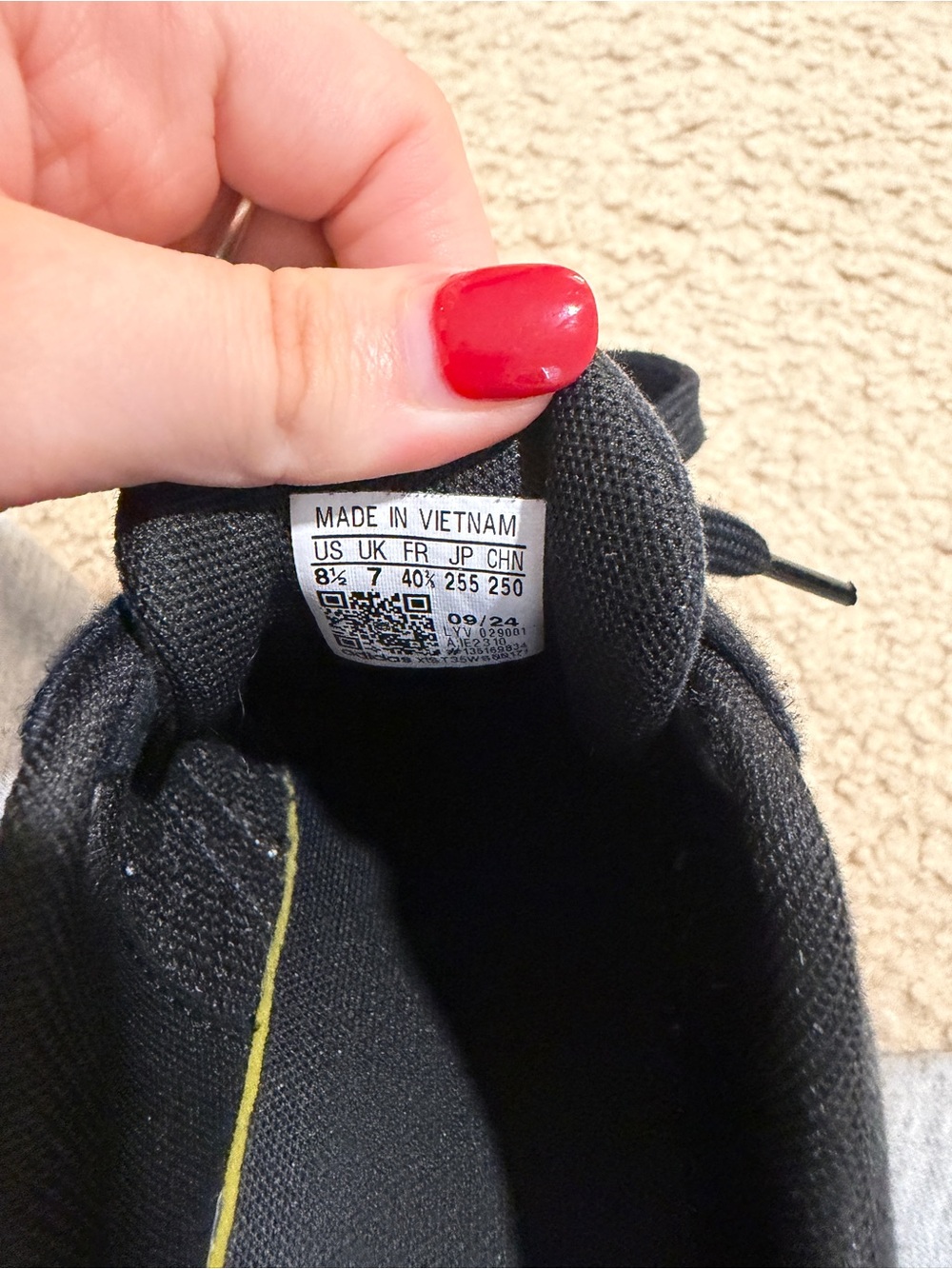 adidas Black and White Low-Top Canvas Sneakers - Picture 4 of 5